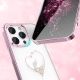 4. Silicone case with Swarovski crystals Kingxbar Wish Series for iPhone 14 Plus - pink
