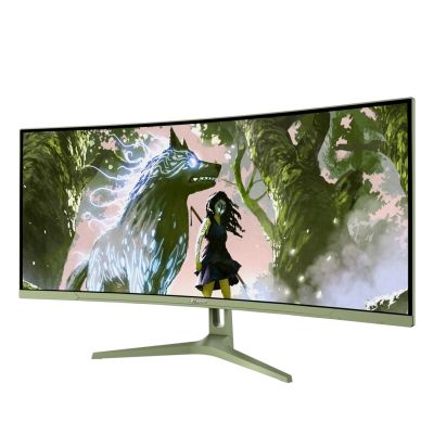 8. Arozzi Nova 34” Curved Computer Monitor 86.4 cm (34") 3440 x 1440 px 4K Ultra HD LED Green