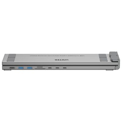 9. UNITEK ADJUSTABLE LAPTOP STAND + HUB USB-C/A, HDMI 2.0, PD 100W