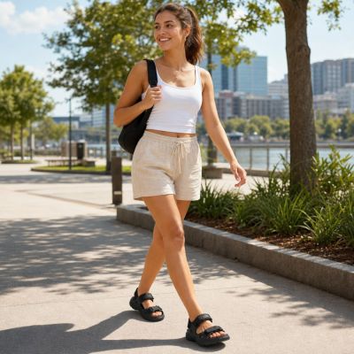 6. Big Star TT274A055 Black Foam Velcro Sandals