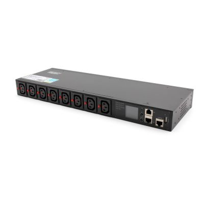 SMART PDU 1U power strip, IEC320 C20 16A/250V power socket, 8x C13, 16A sockets