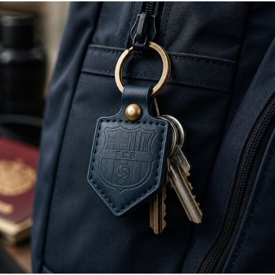 3. FC Barcelona keychain original licensed leather pennant BLL7061N