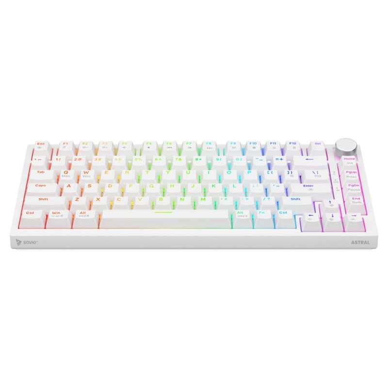 12. SAVIO MECHANICAL KEYBOARD ASTRAL WHITE OUTEMU WHITE JADE RGB