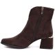 8. Women's suede high-heeled ankle boots, brown, Potocki 12422