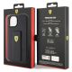 8. Ferrari Grip Stand Metal Logo case for iPhone 15 - black