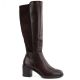 5. Women's high-heeled stretch boots, brown, Vinceza 58652