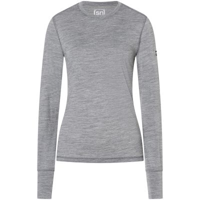 3. Women's long-sleeve top SUPER.NATURAL W SIERRA140 LS grey