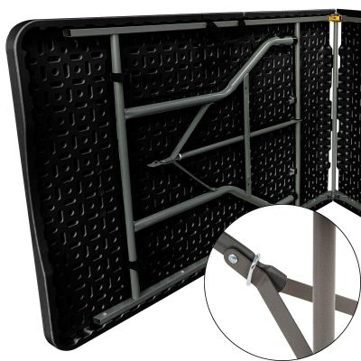 13. CATERING TABLE FOLDABLE INTO A SUITCASE 180x70x74CM MAX.100KG BLACK