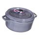 2. STAUB Round cast iron pot 40500-246-0 3.8l graphite