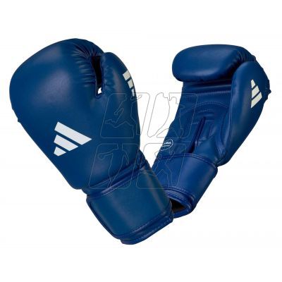 5. adidas Iba Cactus Leather Boxing Gloves ADIIBAG1C-Blue