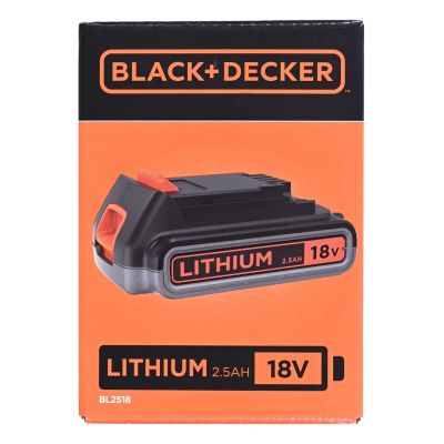 3. 18V Battery, Li-ion 2.5Ah BL2518-XJ BLACK+DECKER
