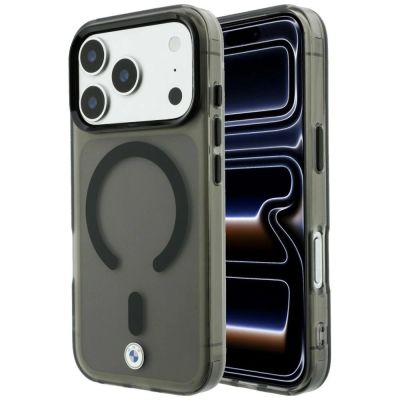 BMW Sign Frosted IML & Metal Logo MagSafe Case for iPhone 18 Pro Max / 17 Pro Max - Gray