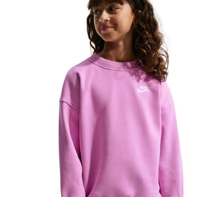 4. Nike Sportswear Club Fleece Kids' Sweatshirt Pink FD2923 503