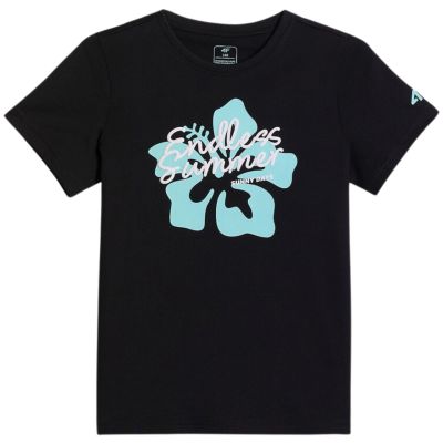 2. T-shirt for girls 4F F2938 deep black 4FJWSS26TTSHF2938 20S