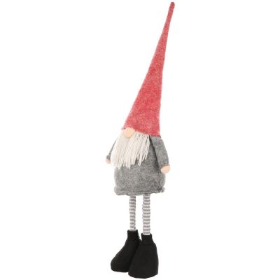 10. DECORATIVE GNOME ON TELESCOPIC LEGS 64-79CM GRAY