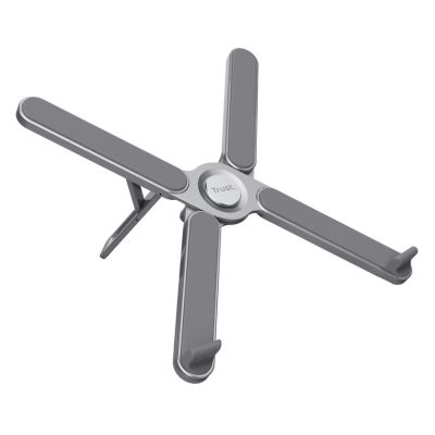 3. Trust MACY FOLDABLE METAL Gray Laptop Stand