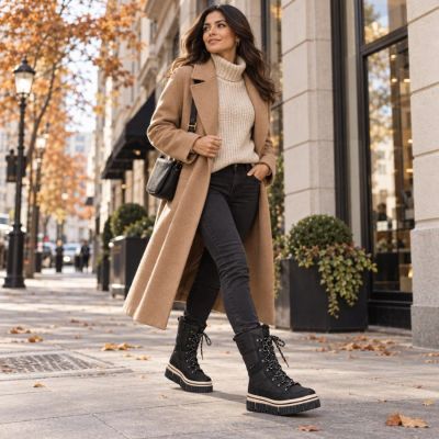 11. Water-resistant women’s snow boots with thick sole, black, Rieker Y6380-00