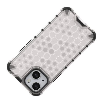 6. Honeycomb Case armor cover with TPU Bumper for iPhone 13 mini transparent