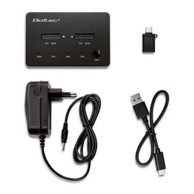7. QOLTEC 2X SSD M.2 SATA | NGFF | USB TYPE C DOCKING STATION