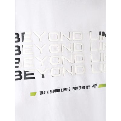 6. Men's slim T-shirt with print 4F 4FRAW26TTSHM4666-10S