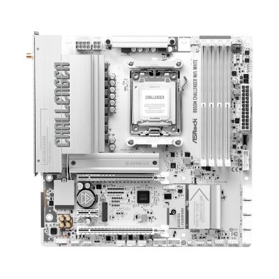 4. ASRock B850M Challenger WiFi White AM5 mATX HDMI/DP DDR5
