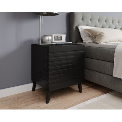 3. NOVA bedside table 44x40x52 black matt