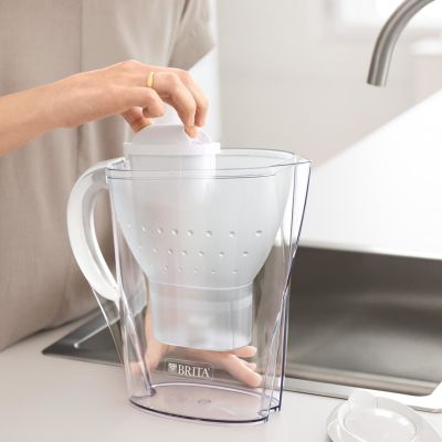 5. Brita Marella + 3 Maxtra Pro Pure Performance Water Filter Jug 2.4L Transparent, Gray