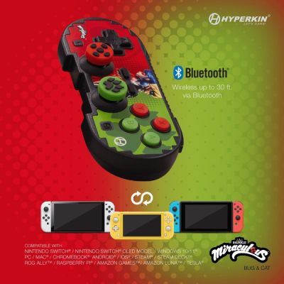 5. Hyperkin Pixel Art Green, Red Bluetooth Gamepad Nintendo Switch, Nintendo Switch Lite, Nintendo Switch OLED