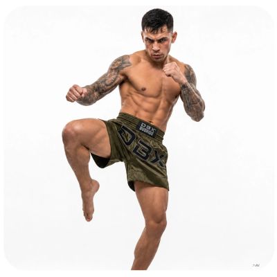 5. Men’s ARMY GREEN V1 COMBATWEAR Muay Thai Shorts | DBX Bushido