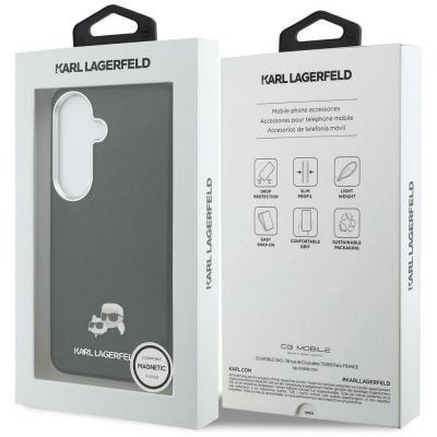 8. Karl Lagerfeld Saffiano KC Metal Logo MagSafe Case for Samsung Galaxy S26 Black