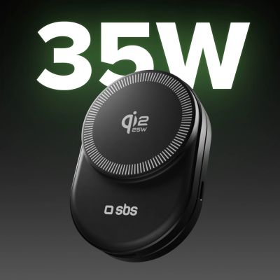 4. SBS Qi2.2 25W Inductive 3-in-1 Foldable Charging Station with MFI Certificate - Black