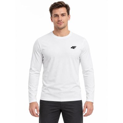 2. Men's long-sleeved cotton T-shirt 4F 4FWMM00TLONM611-10S
