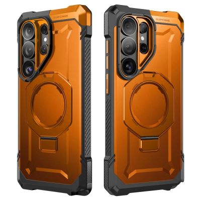 2. Supcase UB Grip Mag MagSafe Case for Samsung Galaxy S26 Ultra - Orange and Black