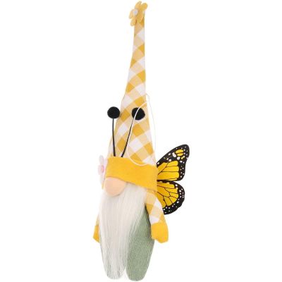 3. GNOME BUTTERFLY YELLOW 25CM SPRING DECORATION