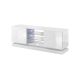 2. TV cabinet QIU 160 MDF white gloss/white gloss