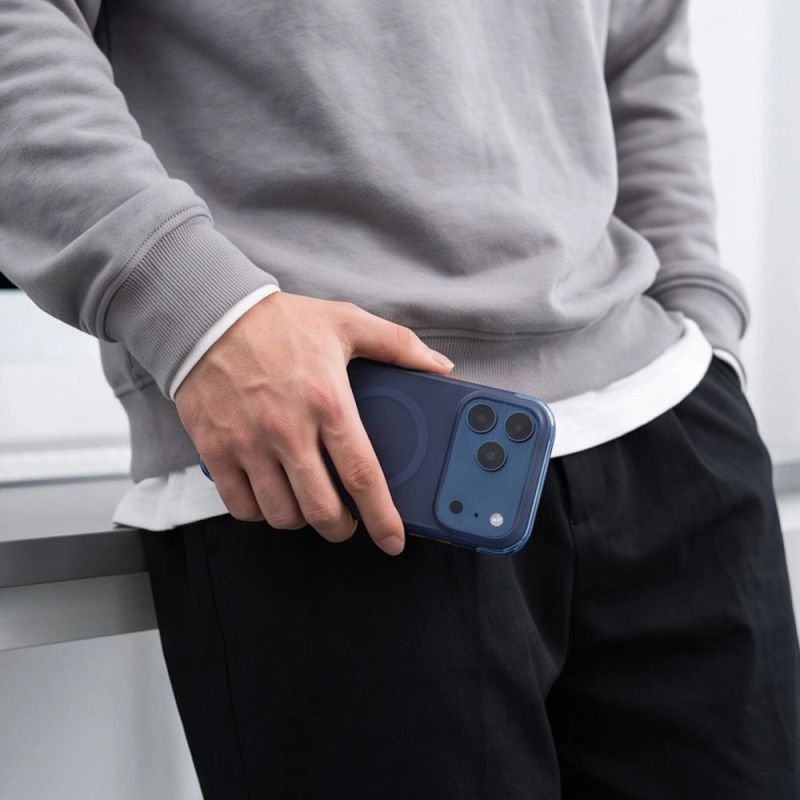 8. Tech-Protect MagAir MagSafe CC Case for iPhone 18 Pro / 17 Pro - Matte Dark Blue