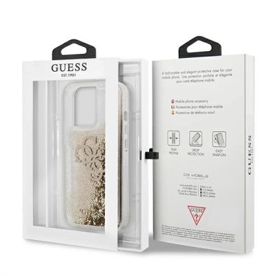 8. Guess 4G Big Liquid Glitter case for iPhone 13 Pro Max 6.7" - gold