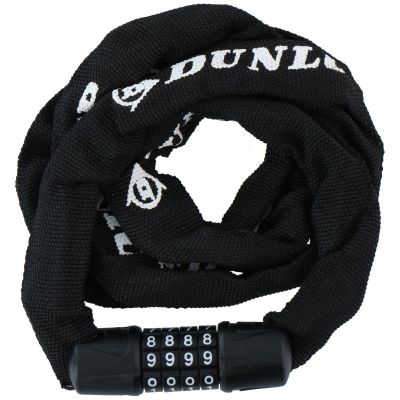 2. DUNLOP Bicycle Lock Chain with Combination, 120 cm, Black