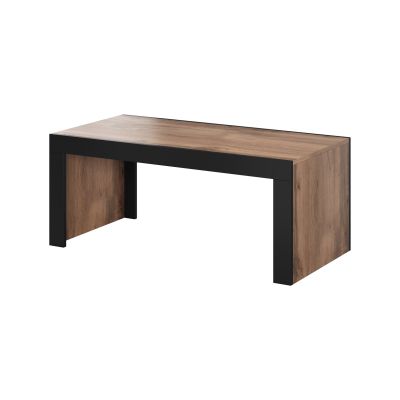MILA Coffee Table 120x60x50 Wotan Oak + Black
