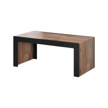 MILA Coffee Table 120x60x50 Wotan Oak + Black