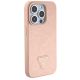 4. Guess Croco Triangle Metal Logo case for iPhone 15 Pro - pink