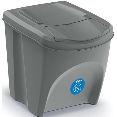 5. GARBAGE BINS 25 L SORTIBOX SET 4 PCS GREY STONE