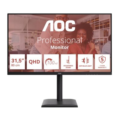 2. AOC E4 Q32E4U Computer Monitor 80 cm (31.5") 2560 x 1440 px Quad HD LED Black