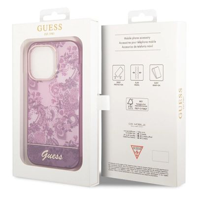 8. Guess Porcelain Collection case for iPhone 14 Pro Max - fuchsia