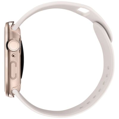 3. Uniq Voute Tempered Glass Case for Apple Watch 10 46mm - Rose Gold