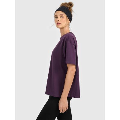 4. Women's loose plain T-shirt 4F 4FRAW25TTSHF3624-50S