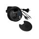 ICY BOX IB-HUB1430-CR electrical socket Black