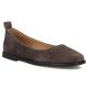 Women's suede leather ballerinas brown DP7741