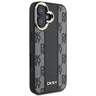 4. DKNY Checkered Pattern Magsafe iPhone 16 Case - Black