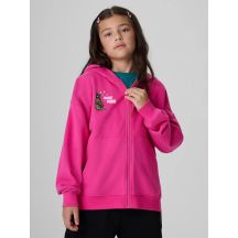Girls' loose sweatshirt with hood 4F 4FJKAW26TSWSF3137-54S